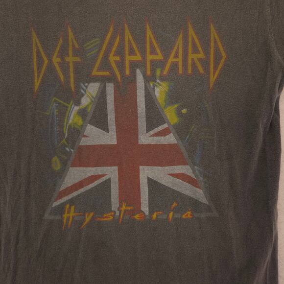 Def Leppard Hysteria Band Graphic T Shirt Adult Mens Size Medium M Gray - Picture 4 of 9
